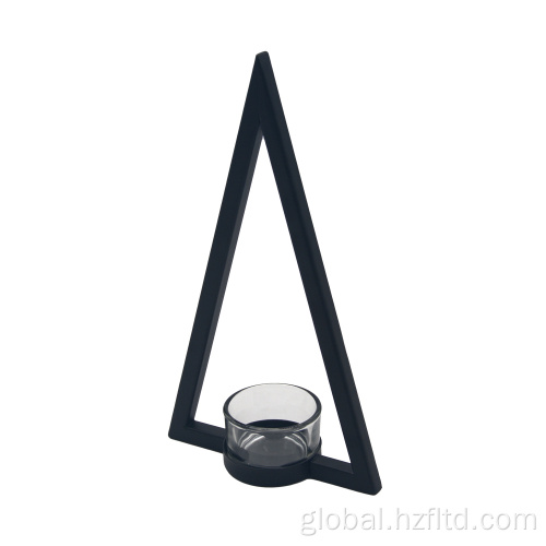 Glass Candle Holder Triangle Frame Glass Candle Holder Factory